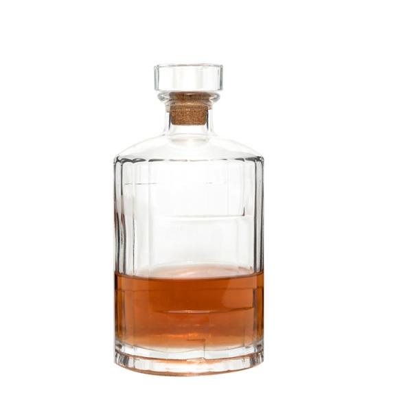 750ml Brandy Whiskey Gin Glass Bottle with Super Flint Material and Customize Design
