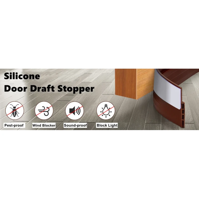 Door Sweep with Strong Adhesive Silica Gel Door Bottom Seal Door Draft Used Stopper