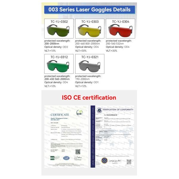 Laser Diode OD5 800-1100 Fiber Cutting Eye Protection Safety Glasses Yag Spectacles Protective Protection Laser Glasses