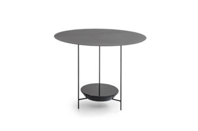 Simple Style Panna Cotta Table , Bass Design Metal Side Tables Stainless Steel Leg