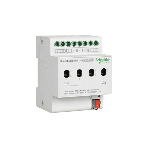 MTN6700-0304 Schneider KNX 4-Way High-Current Switching Module with Manual Function