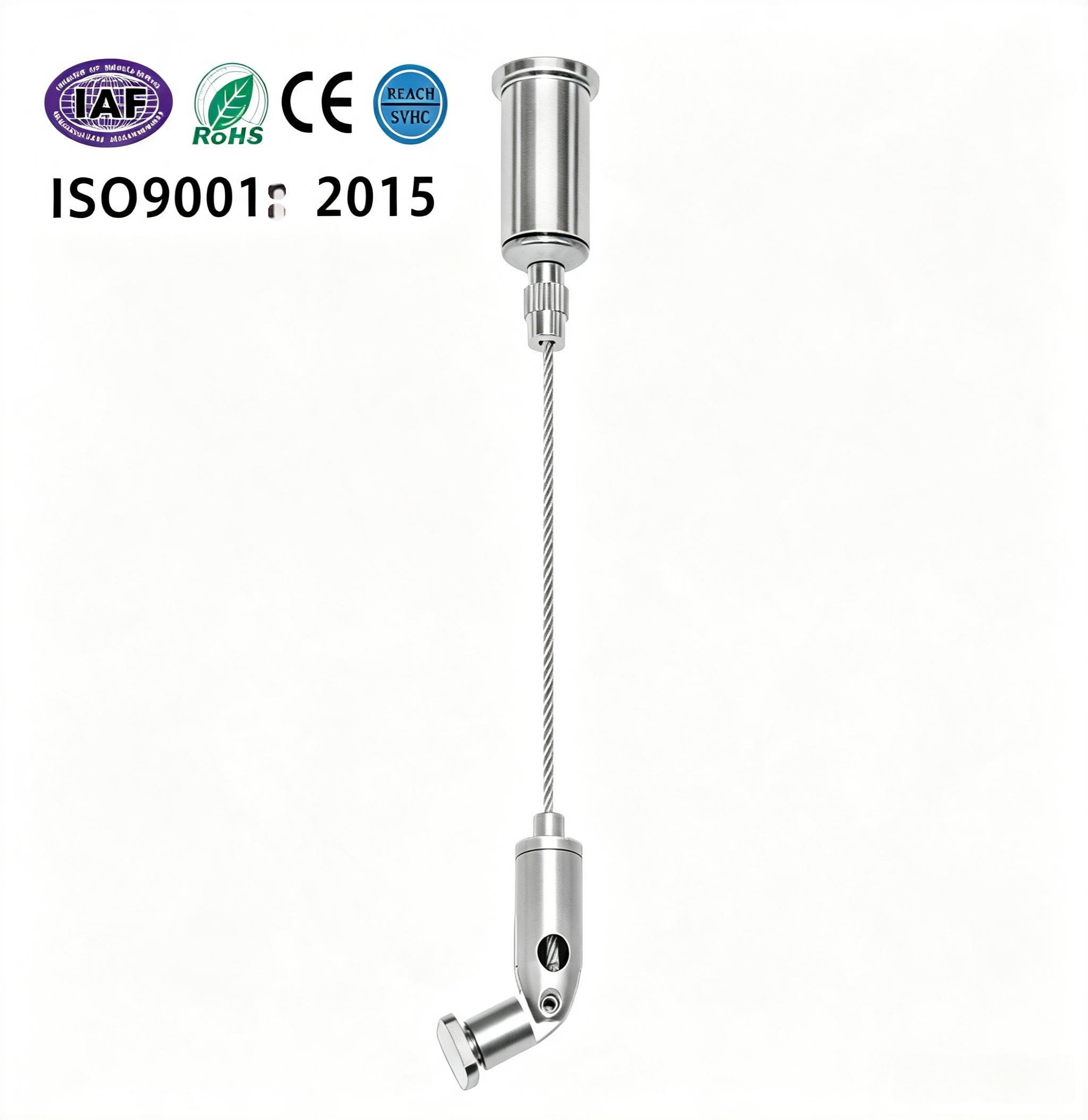 Adjustable Swivel Joint Internal Thread Suspension Kits For Linear / Panel Lighting