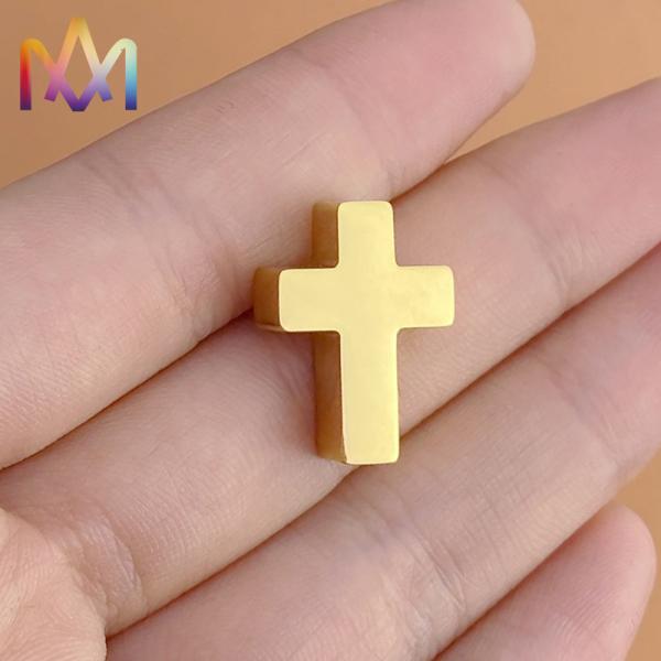 Hypoallergenic 15x20MM SS Cross Pendant For Men'S Necklace