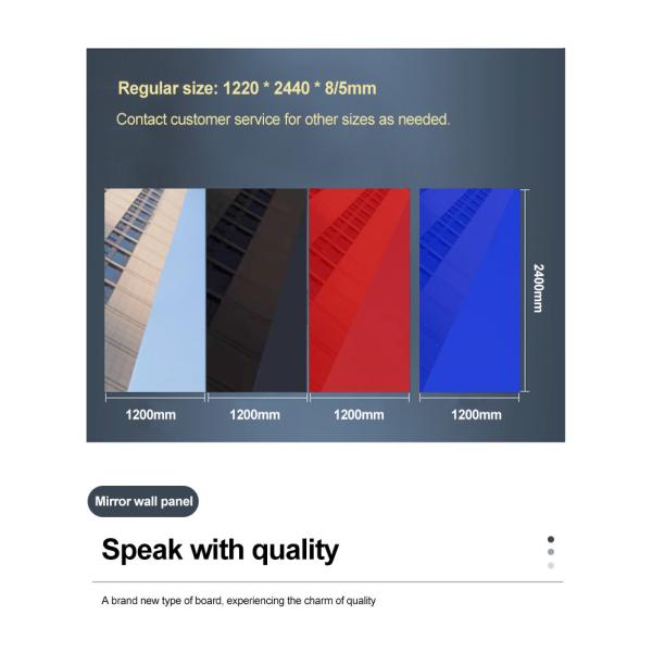 Экологически чистый интерьер Бамбук Уголь Зеркало Стенные панели ПВХ Зеркало Деревянный фанера