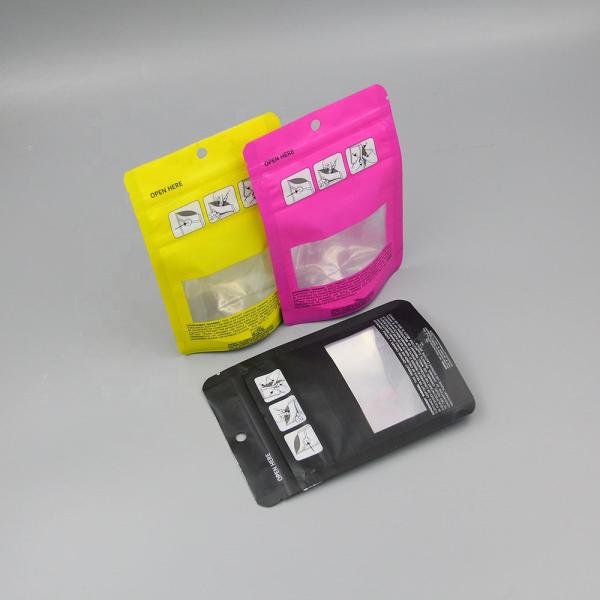 3.SA8000 QS CBD Gravure Printing Smell Proof Pouches 100mic Matte Clear Mylar Bags