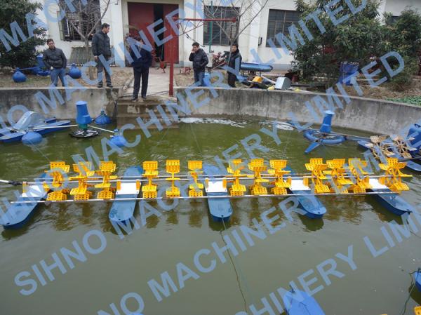 13 Impeller Multi-impellers aerator，Long Arm Diesel Engine Paddle Wheel Aerator