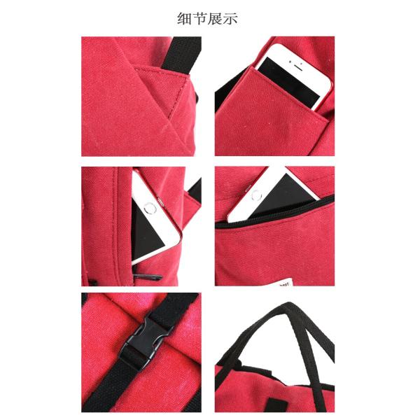 Produced and Hot sell the Handle of Canvas Backpack