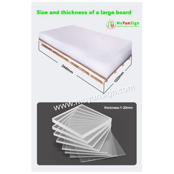 White Transparent Acrylic Sheet Modern Fabrication Material Solid Pmma Panel