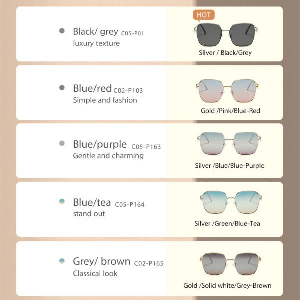 Большими царапина 400UV рамки металла поляризовыванная солнечными очками устойчивая для женщин