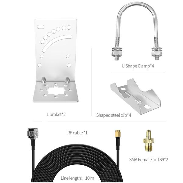 700-2400mhz Waterproof MIMO Router 4G Antenna Outdoor Booster with N Female Connector
