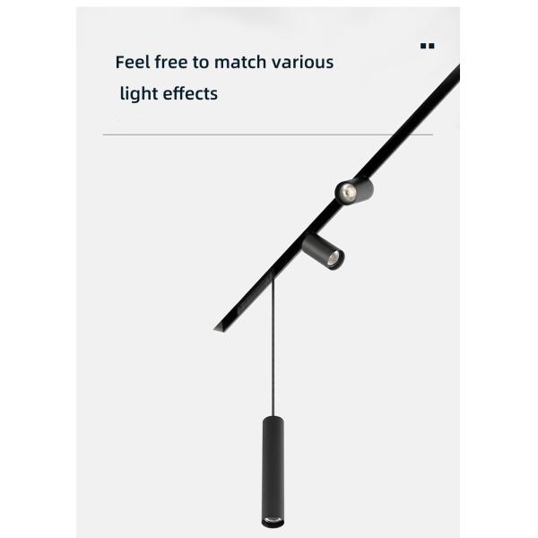 Living Room Surface Mounted magnetic track Spotlight Pendant Light Black White