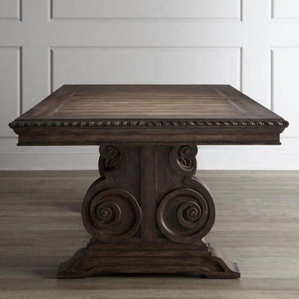 Table de terrasse en aluminium coulé imperméable à l'eau Table de salle à manger en aluminium pliable