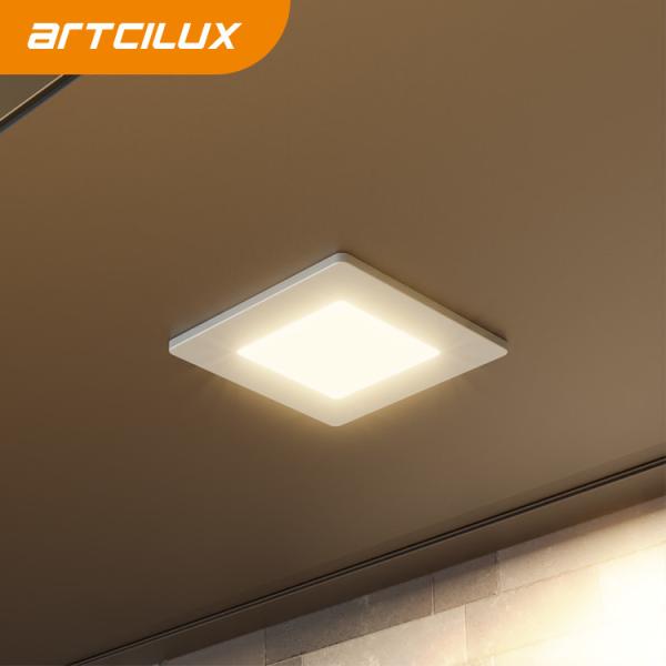 A112D Surface Mounted Square LED Cabinet Spotlight 2.5W 3000K/4000K/6000K Emitting Color PC Aluminum Ra 90