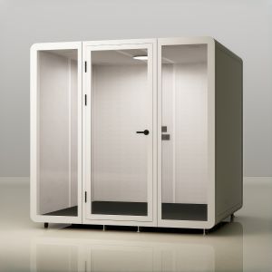 STC35dB Acoustic Performance Office Pod with Human Entry Sensing and Laminated Glass for Private Meetings
