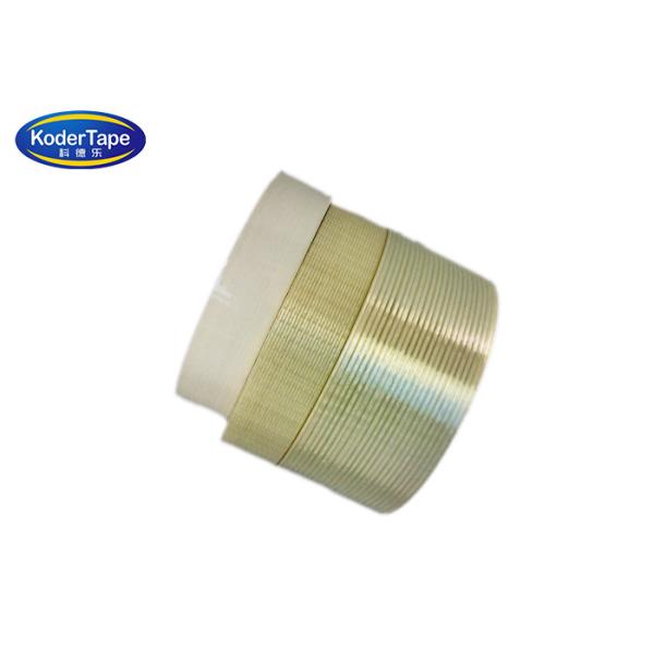 Fiber Tape Backed Clear PET Film Reinforced 1.02M Width With Glass Fiber