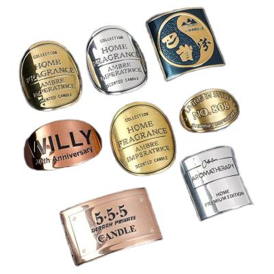 Wine Bottle CMYK Metal Wine Labels Aluminum Foil Sticker Embossed 3D Sticker