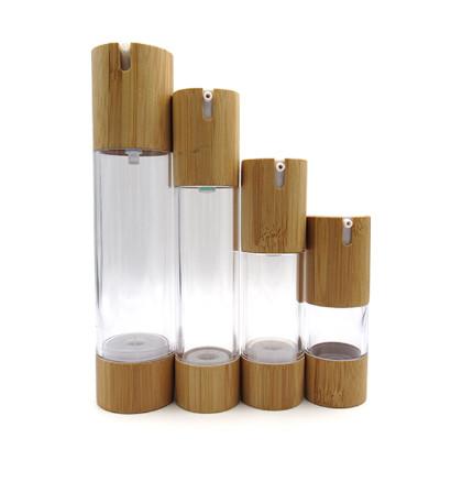 eco friendly cosmetic containers 15g 30g 50g cosmetic jar 100ml bamboo spray bottle with bamboo cap