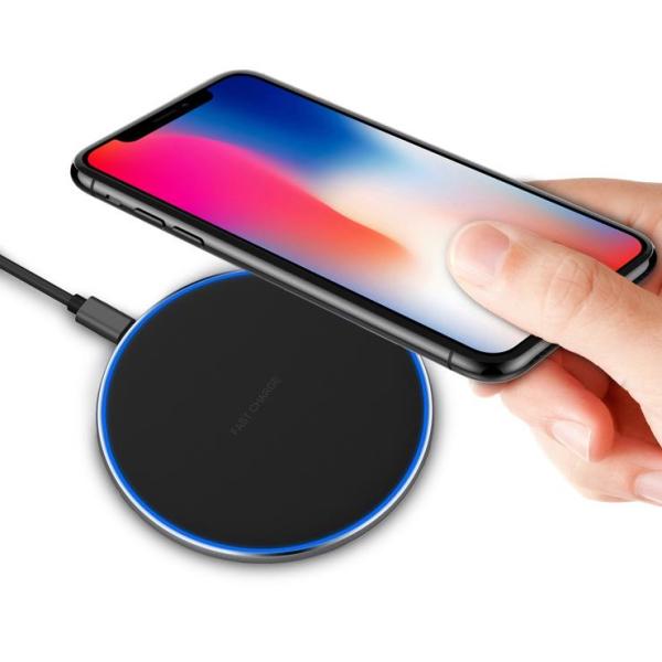 Ultra Slim QI Certified Fast Charging  Wireless Charger 10W/7.5W/5W BSCI Audited Supplier