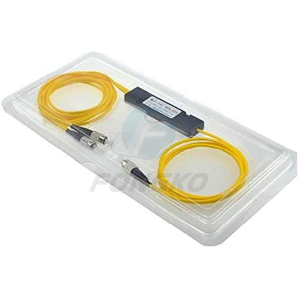 Diviseur optique optique 1310nm ou 1490nm ou 1550nm de fibre du mode unitaire 1X2 de coupleur de l'ABS 1*2 FC UPC FBT de vente chaude