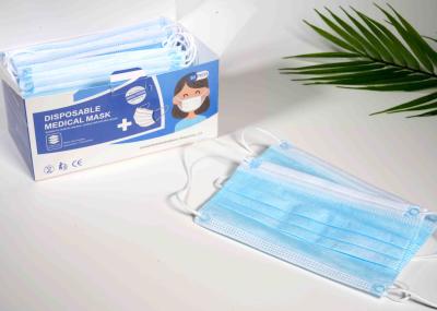 Non Toxic 3 Ply Face Mask , Disposable Nose Mask Fliud Resistant