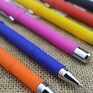 Gel pen,Promotional gel-ink pen with cap,black rubber gel-ink pen with metal clip