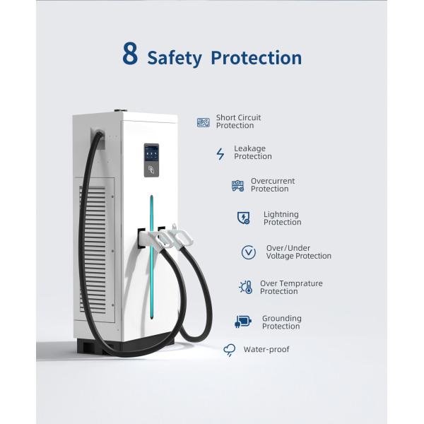 EV Car Charger CE/UL/GBT EV DC Charger 60kW - 240kW Touch Screen Doule Guns  Commerical Use Fast Charging
