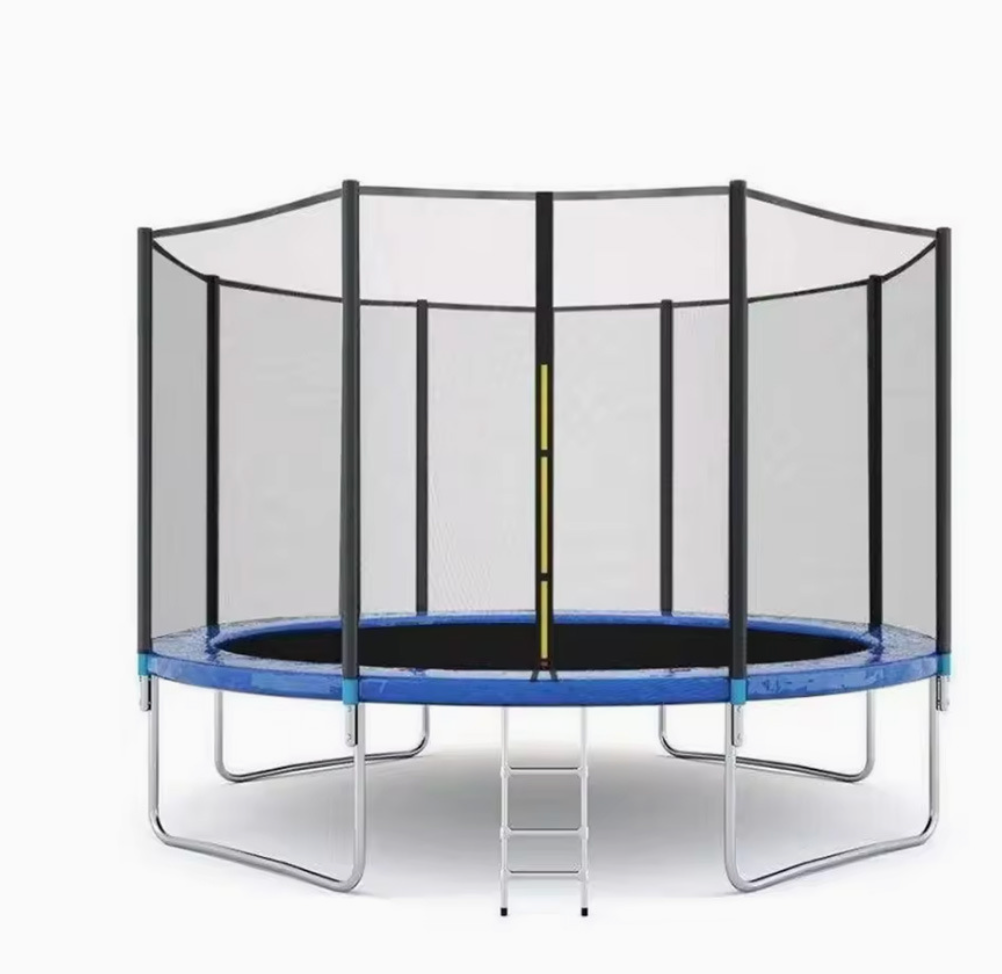 Outdoor Trampoline engineered with child safety features and non slip jumping surface for family friendly outdoor fun