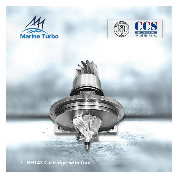Cartucho de turbocompresor de flujo radial diésel  T- RH143 con pie