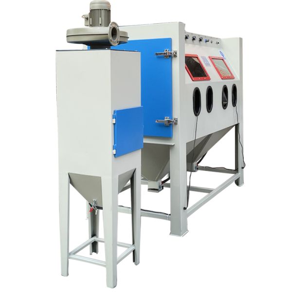 Double Station Manual Sand Blasting Machine Recycle Sand Blasting Cabinet