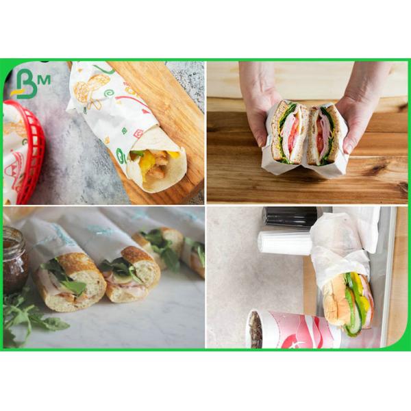 FDA Food Grade 22gsm 30gsm 35gsm Glossy Coated Sandwich Paper For Wrapping