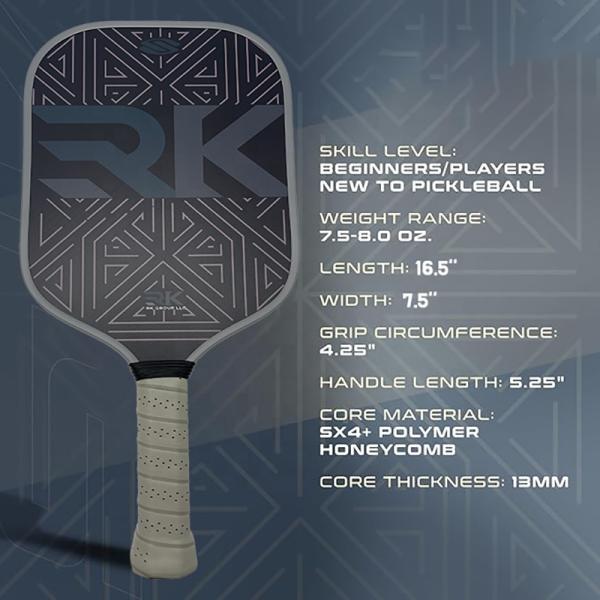Adults' Pickleball Paddles 2024 Selkirk Lightweight Rackets with Carbon Fiber Handle