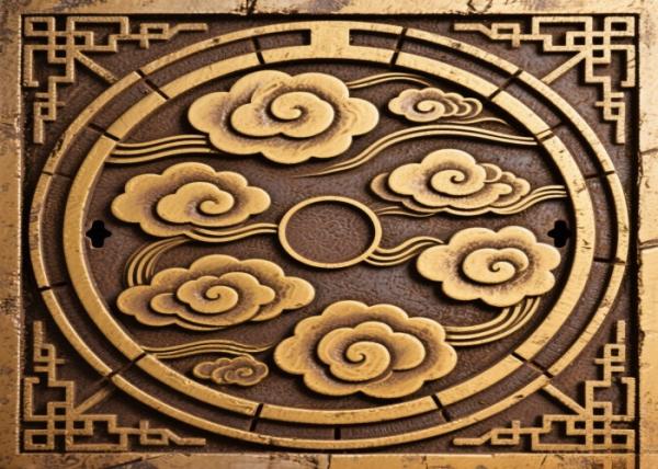 C250 Ductile Iron Square Art Manhole Cover Size 700*865*100mm