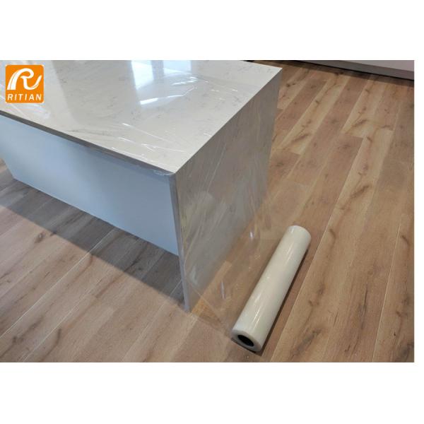 Removing Plastic Protective Film , PE Lamination Film Roll For Solid Surfaces