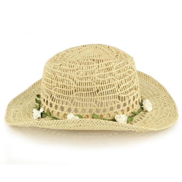 Summer Unisex Woven Straw Cowboy Hats With Fedora Band Outdoor Protecting