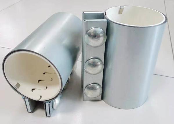 3 Bolt Pipe 1.5 Inch Galvanized Compression Coupling White Gasket