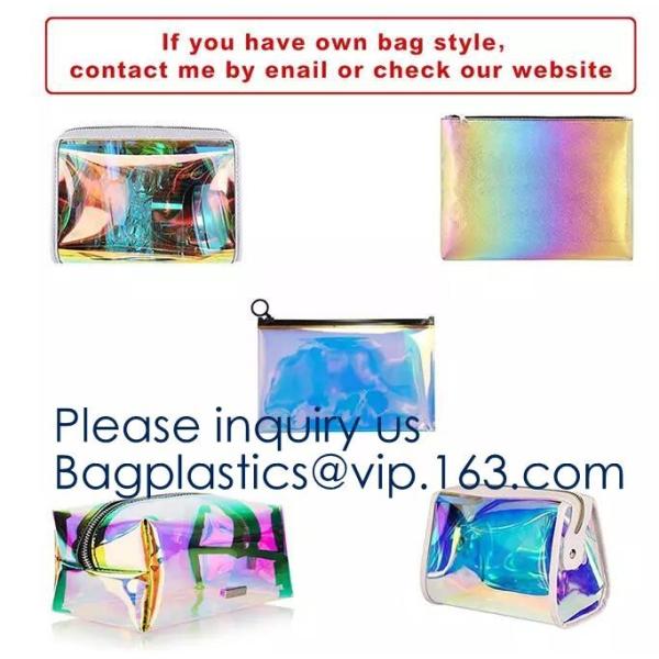 Small Clear PVC Waterproof Bag with Zipper Closure, Mini Portable Transparent Plastic Organizer Pouch for Cosmetic, Make