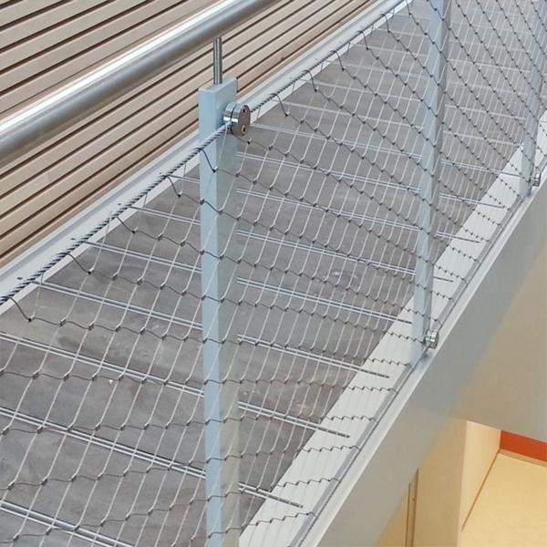 Flexible Deck Railing 316 Stainless Steel Rope Mesh 7 X 7 For Balcony