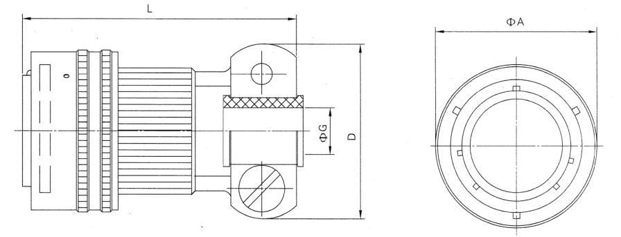 MS3116F14-4S Straight Circular Connector Plug 4 Socket Contacts For Industrial Equipment