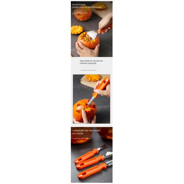Plastic Halloween Fruit Decorating and Vegetable Carving Tools Set with Carrying Case