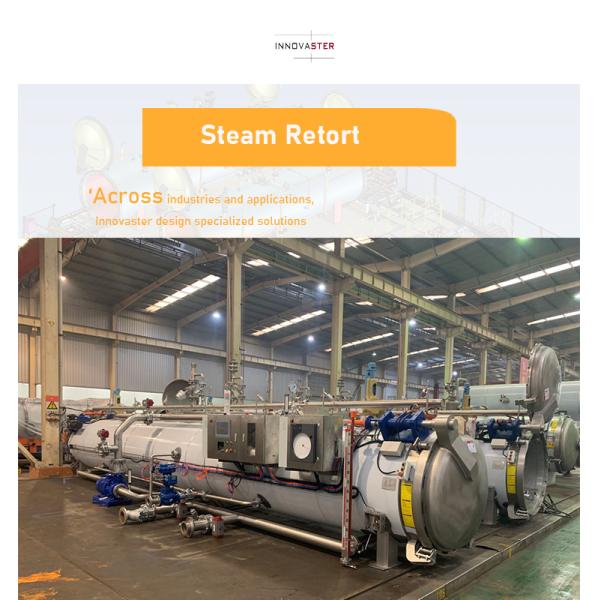 Physical Sterilization Horizontal Food Autoclave Steam Sterilization Cooking Retort Machine 1KW