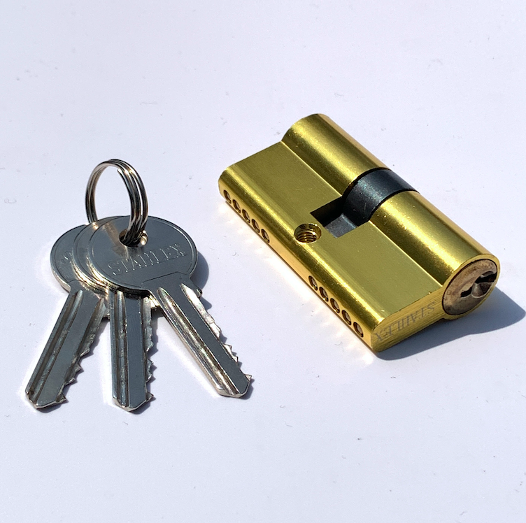 60mm Aluminium Door Lock Cylinder Double Open Euro Lock Cylinders Customized