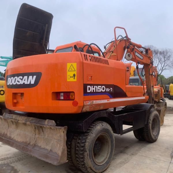 Original Used Doosan Excavator DH150w-7  Doosan Wheel Excavator