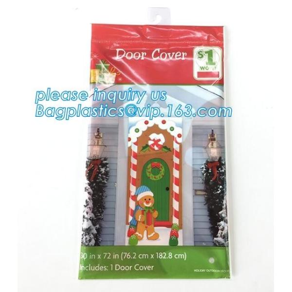 indoor & outdoor door poster PE plastic window cover for halloween christmas decoration,Door Poster Christmas Gift Decor
