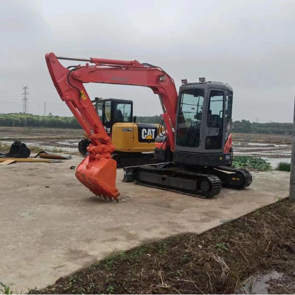 5 Ton Mini diesel Used Excavator Hitachi ZX55 Pre Owned Crawler