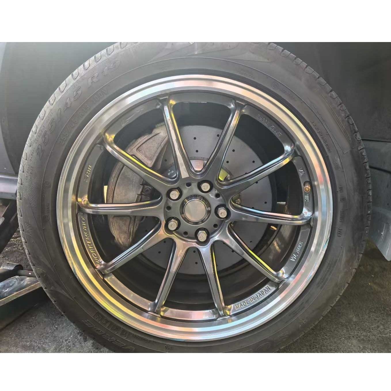 All New Carbon Ceramic Brake Disc Rotors For Audi A6 C7 C8 Replacement For OEM Iron Disc Lightweight High Heat Dissipation High-Performance Drilled & Slotted Brake Disc