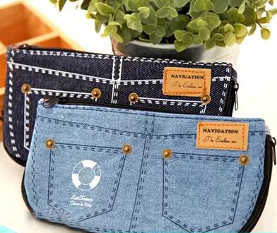 Jean Style Pen Pencil Cosmetic Storage Pouch Bag Case promotion gift