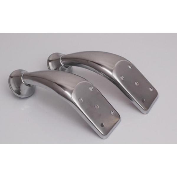 Chrome Plated Iron Metal Furniture Legs , Metal Cabinet Feet Legs 120/140mm