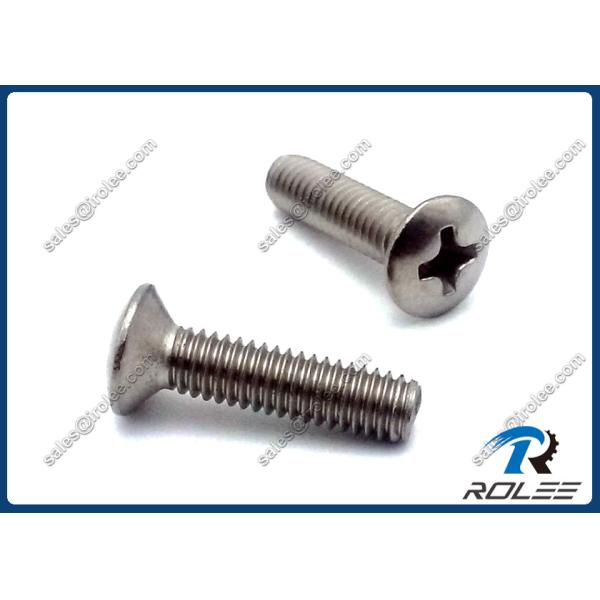 Philips Oval Head Machine Screws, Stainless Steel 18-8 / 304 /316