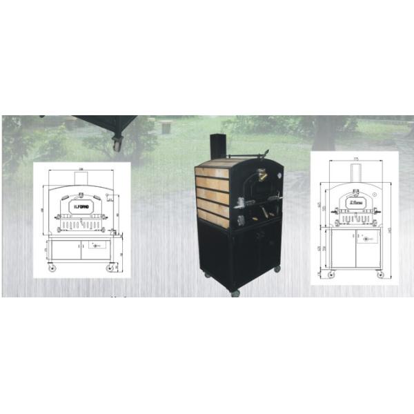 Коммерчески печь пиццы кухни увольнянная дровами с средним оборудованием выпечки газа