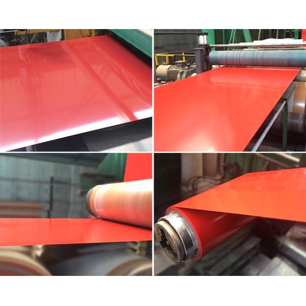 Prepainted Galvanized Color Coated Steel Coil , Ppgi Steel Coil Red